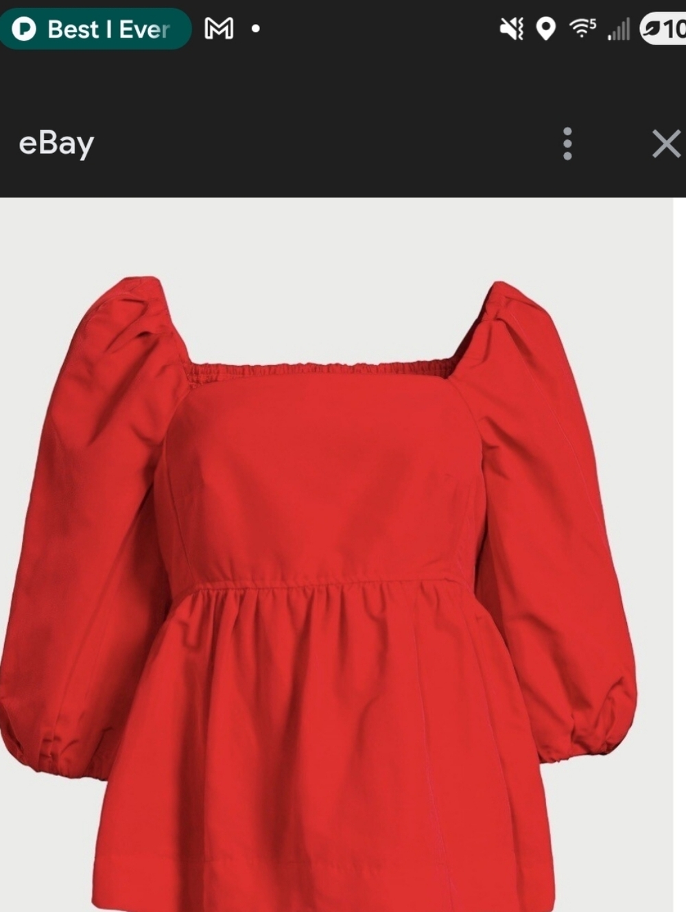 ❤️ Free Assembly Red Peplum Top XXL Plus Size | Puff Sleeve Square Neck Blouse